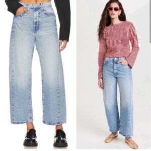 Mother Superior half pipe ankle jeans barrel curved